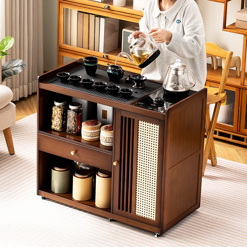Coffee Tea Brew - Carrello da tè mobile con mobiletto
