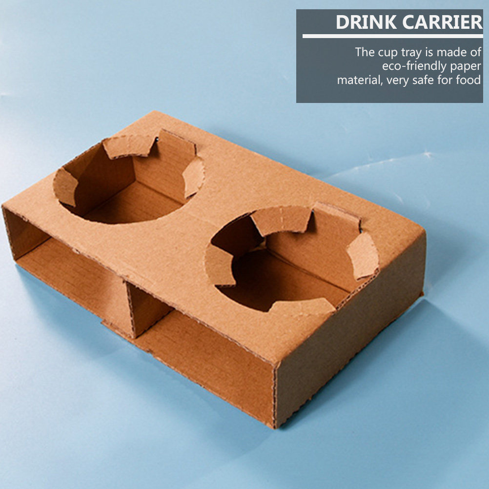 Coffee Tea Drinks - 10 Pezzi Portabicchieri in Carta Biodegradabile