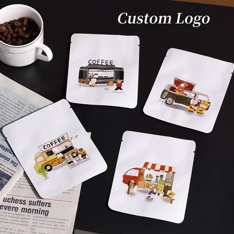 Coffee Tea House - Bustine di tè quadrate personalizzate da