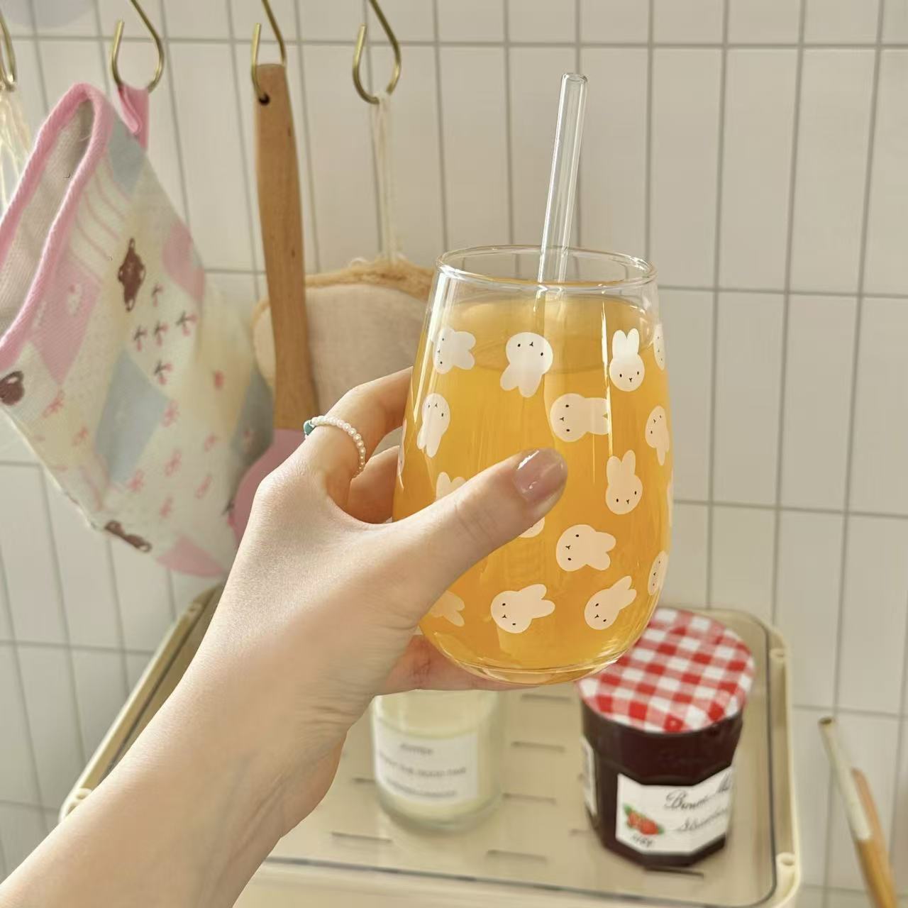 Carino Bicchiere in Vetro con  - Coffee Tea Mugs recensione e prezzo