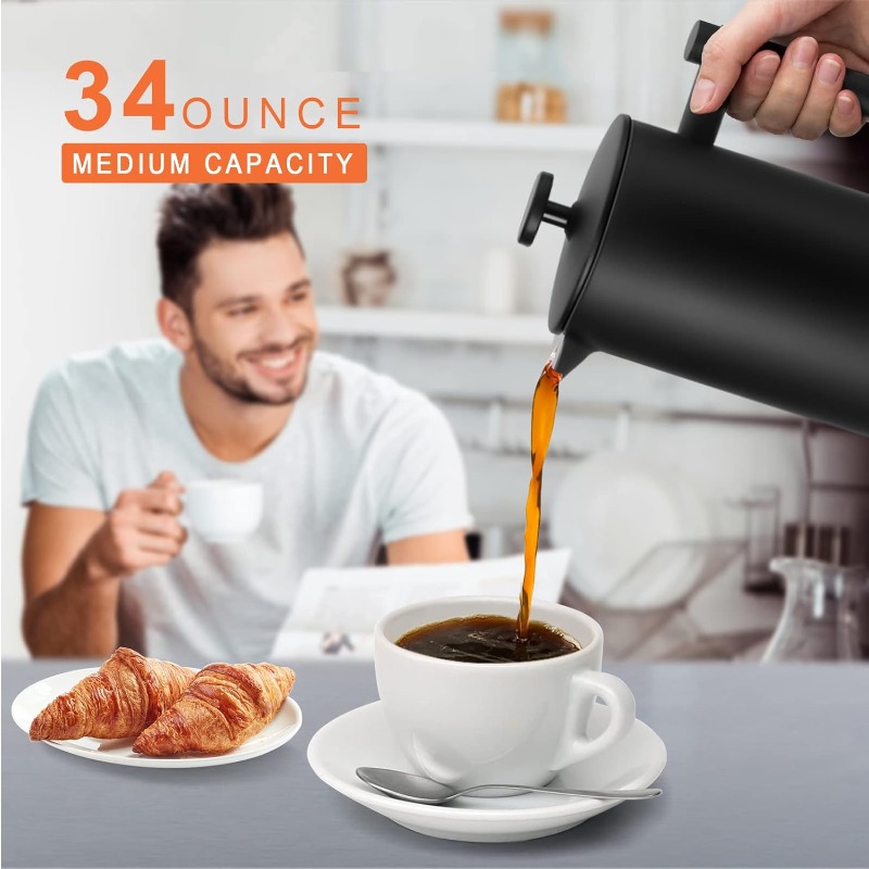 Caffettiera French Press 34 Oz - French Press Coffee & Tea recensione e prezzo